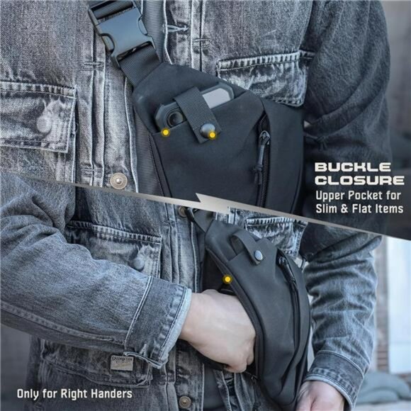 Tactical Sling Bag Concealed Carry Crossbody Anti Theft EDC Travel Bag - Picture 4 of 7